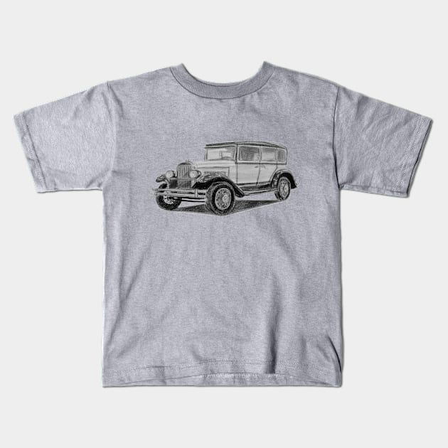 Retro car Kids T-Shirt by An.D.L.